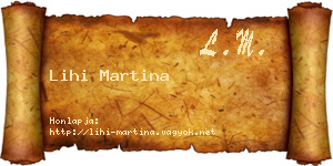 Lihi Martina névjegykártya